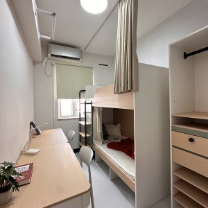 油麻地上海街KOPI339学生公寓D1/D2/D3舒适双人房，油麻地地铁站步行3分，理工西九龙校区步行10分，都会通勤17分