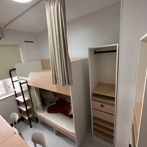 油麻地上海街KOPI339学生公寓D1/D2/D3舒适双人房，油麻地地铁站步行3分，理工西九龙校区步行10分，都会通勤17分