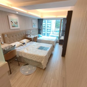 油麻地弥敦道485号N3公寓精致双人间08号，旺角站油麻地站双站环绕，理工巴士9分直达，城大浸会4站地铁，专业电梯大窗学生公寓