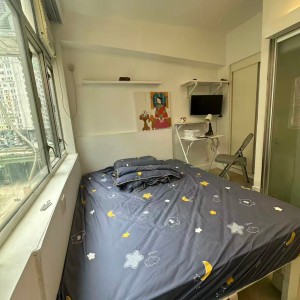 铜锣湾轩尼诗道胜华楼A室C房studio，港大演艺地铁直通，电梯洋楼配独卫洗衣机，半年起租