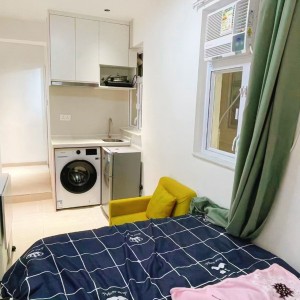 佐敦文英楼中座14室B房studio，文八楼住宅区居住舒适，理工一站即达，全新装修双面带窗卫生间干湿分离
