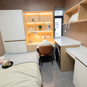 西半山The UNIcon維港臻寓studio尊贵大床双窗A/E房，独卫独厨洗衣机电梯洋房，港大旁最强学生宿舍会所