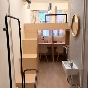 旺角北上海街明辉楼豪华双人间，旺角油麻地双地铁步行5分，理工城大浸会都会20分钟通勤