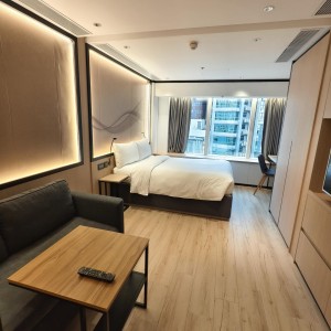 中西区壹堂酒店式服务公寓studio，上环站步行3分，中环站步行8分，大窗绝美海景房，超大空间尊贵享受