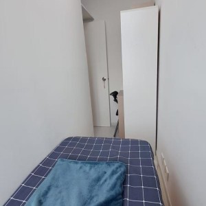 粉岭碧湖花园女生宿舍单人间E房，套房有双卫1浴1厨，粉岭碧湖商场生活圈，500米内商场餐饮遍布