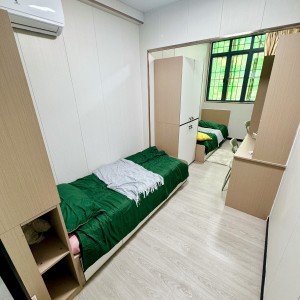 太子创始中心对面公寓studioA房双人间，独卫单间配分体式空调，装修干净明窗通透，家具家电齐全