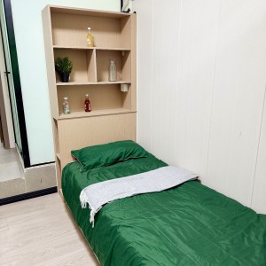 太子创始中心对面公寓studioA房双人间，独卫单间配分体式空调，装修干净明窗通透，家具家电齐全