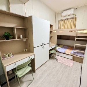 太子创始中心对面公寓studioC房上下铺双人间，独卫单间配分体式空调，装修干净明窗通透，家具家电齐全