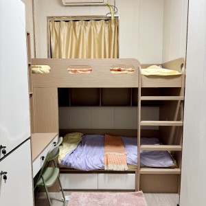 太子创始中心对面公寓studioC房上下铺双人间，独卫单间配分体式空调，装修干净明窗通透，家具家电齐全