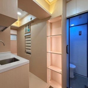 旺角新填地街223号A房独卫studio，日式木质装修超多柜子收纳，家具家电齐全，旺角站步行3分的黄金地段