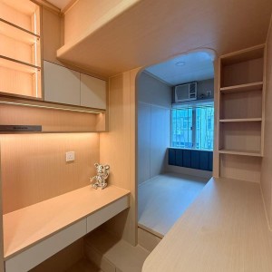 旺角新填地街223号C房独卫studio，日式木质装修超多柜子收纳，家具家电齐全，旺角站步行3分的黄金地段