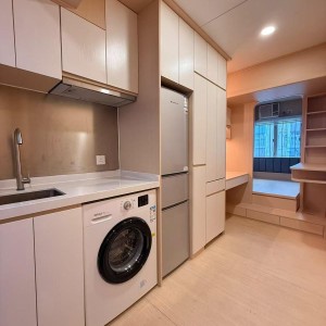 旺角新填地街223号C房独卫studio，日式木质装修超多柜子收纳，家具家电齐全，旺角站步行3分的黄金地段